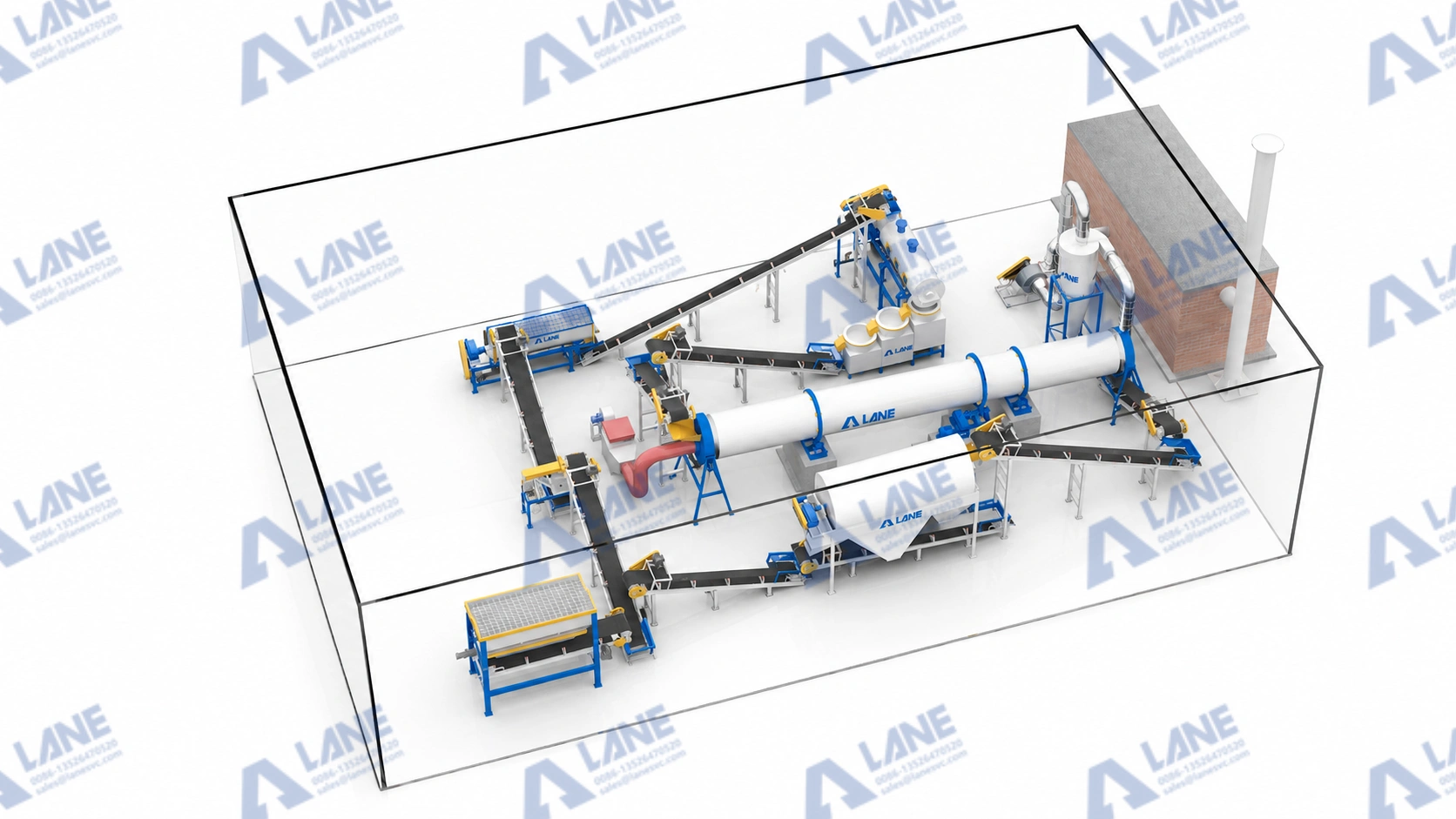1-2 T/H compact organic fertilizer production line