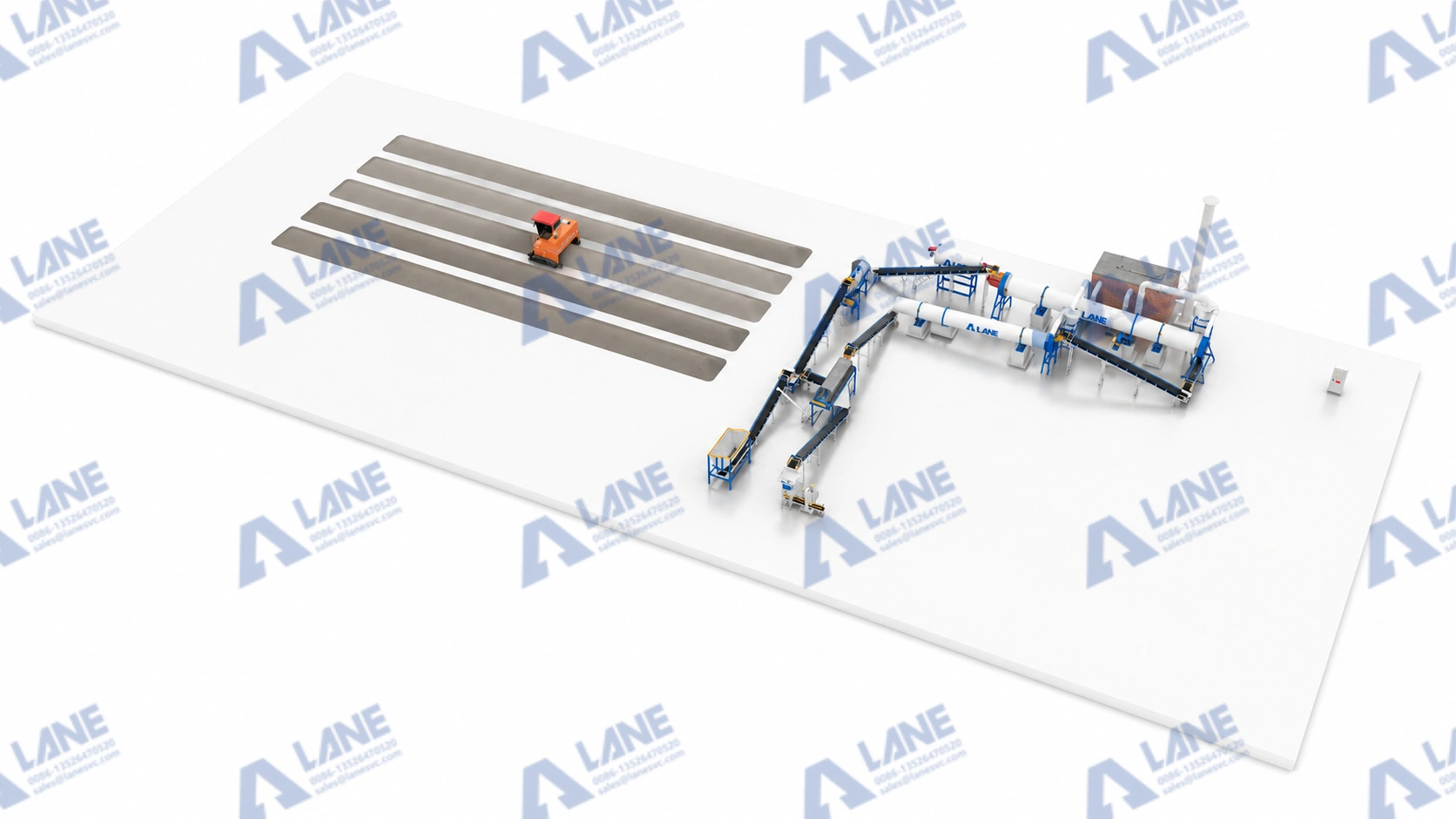 3-5 T/H standard organic fertilizer production line